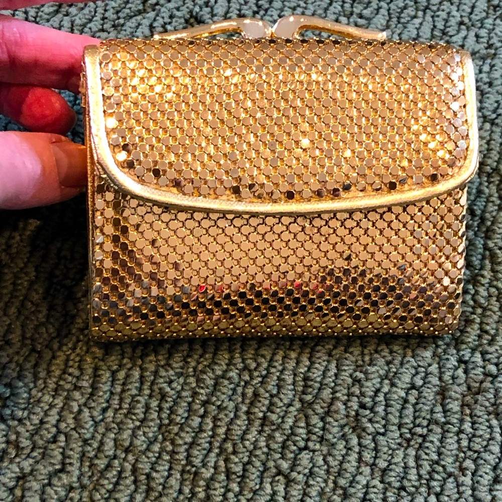 Whiting & Davis gold mesh wallet